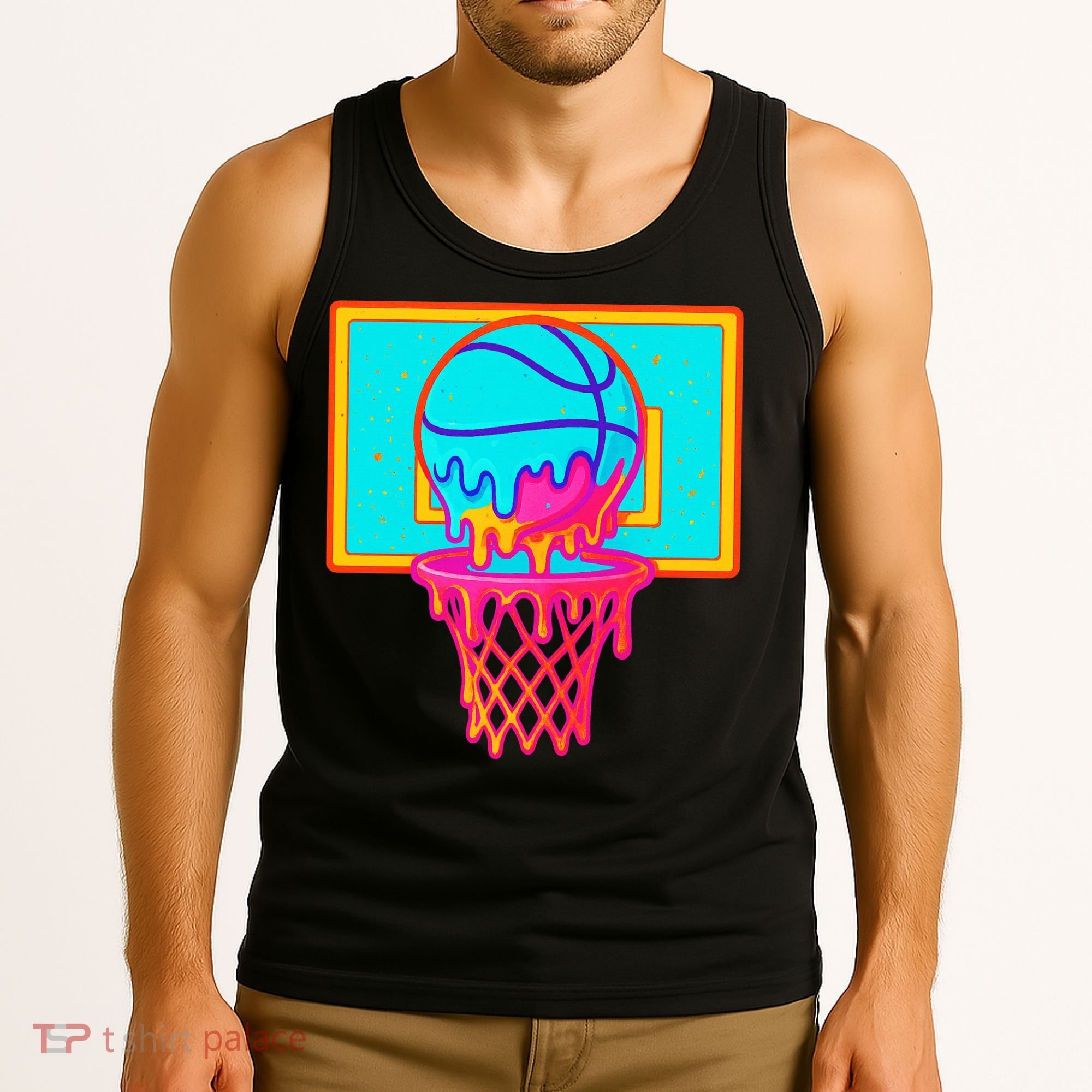 Basketball Ice Cream Drip Tank Top
