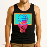 Basketball Ice Cream Drip Tank Top thumb 3