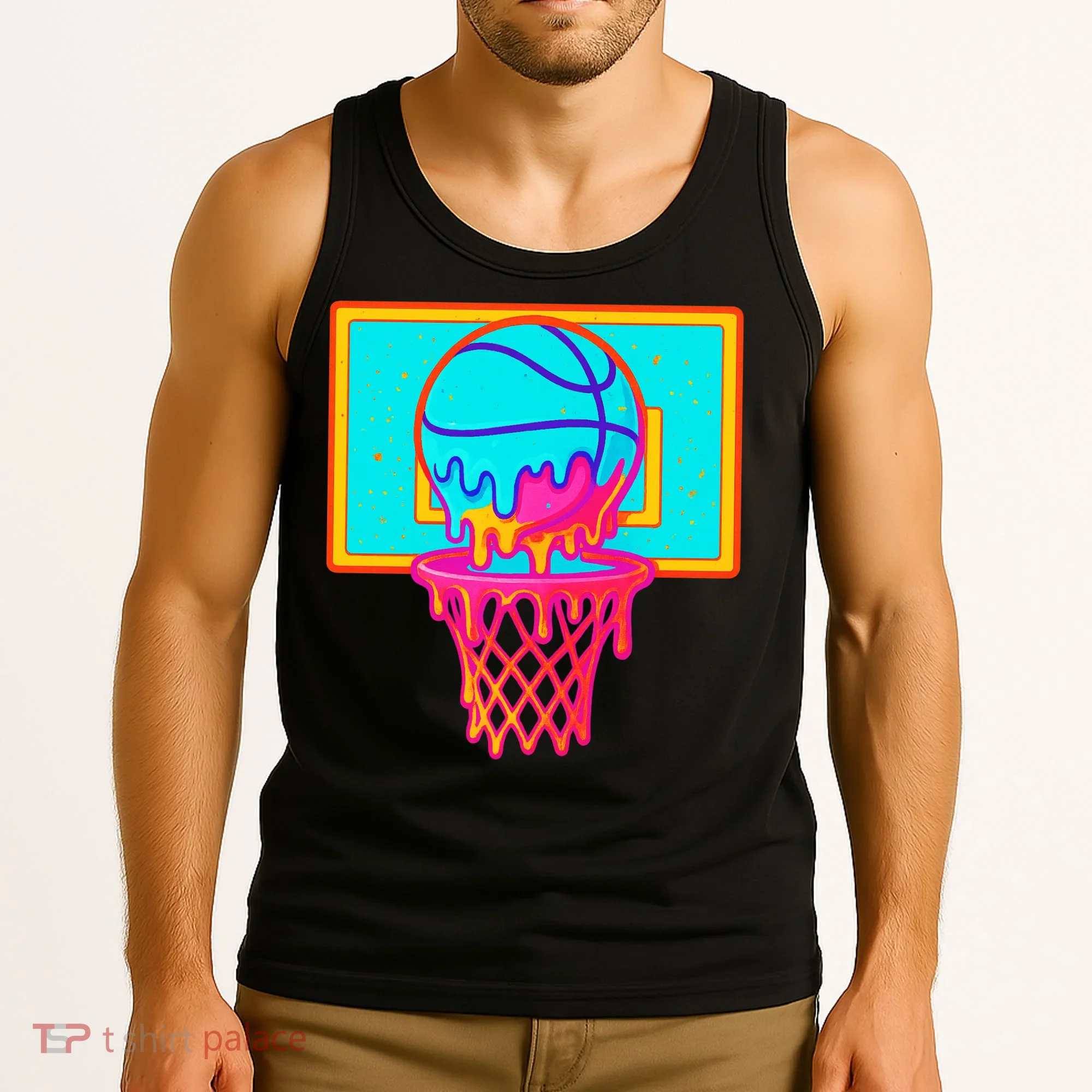 Basketball Ice Cream Drip Tank Top