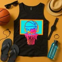 Basketball Ice Cream Drip Tank Top thumb 4