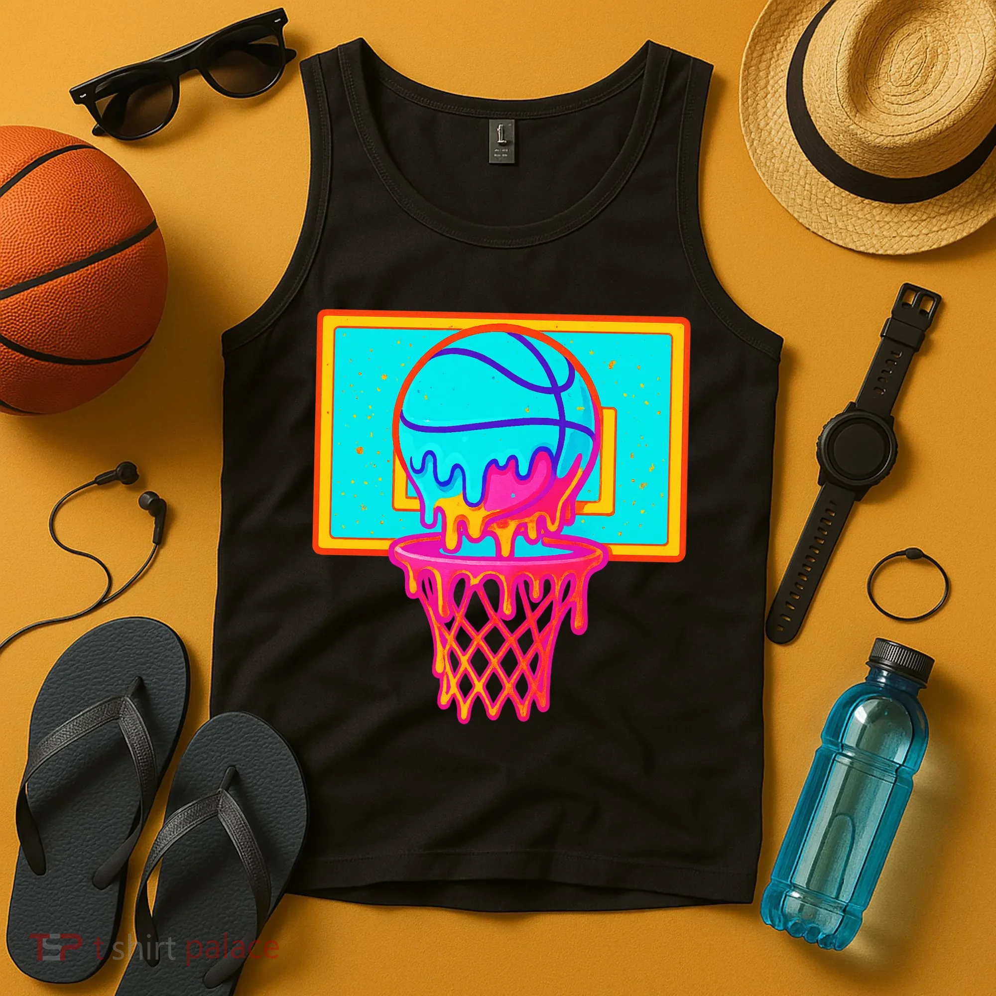 Basketball Ice Cream Drip Tank Top