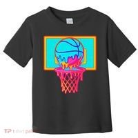 Basketball Ice Cream Drip Toddler T-Shirt thumb 0