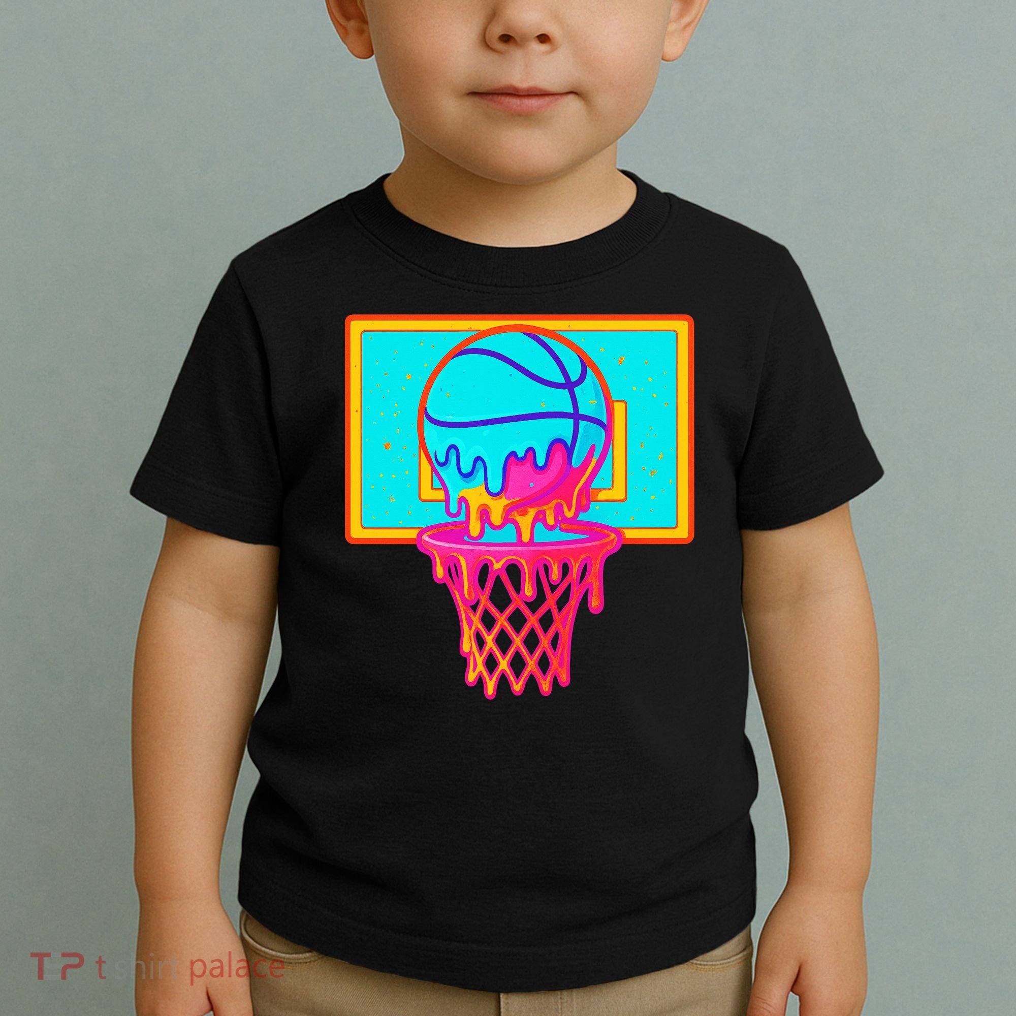 Basketball Ice Cream Drip Toddler T-Shirt