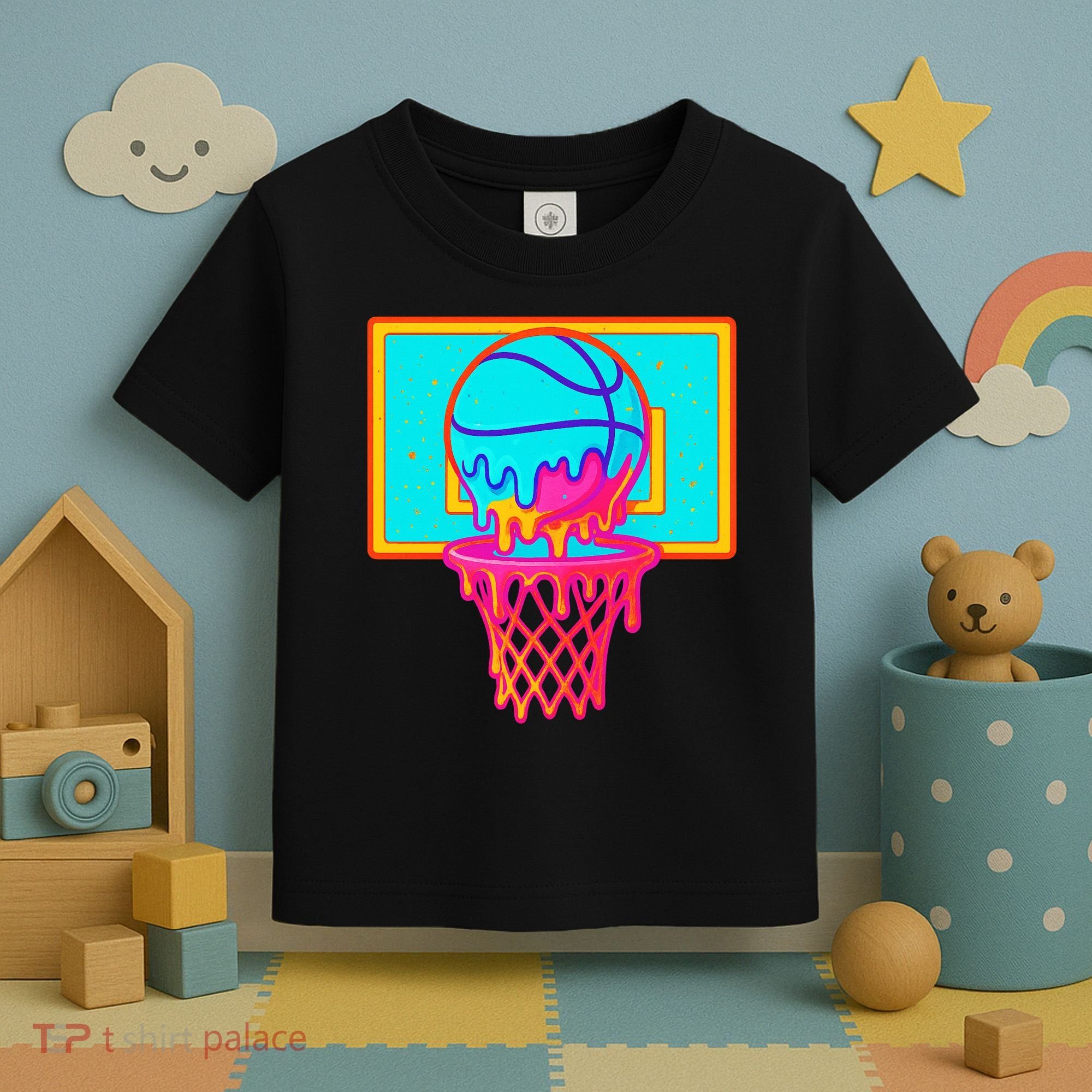 Basketball Ice Cream Drip Toddler T-Shirt