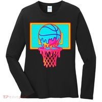 Basketball Ice Cream Drip Women's Long Sleeve Shirt thumb 0