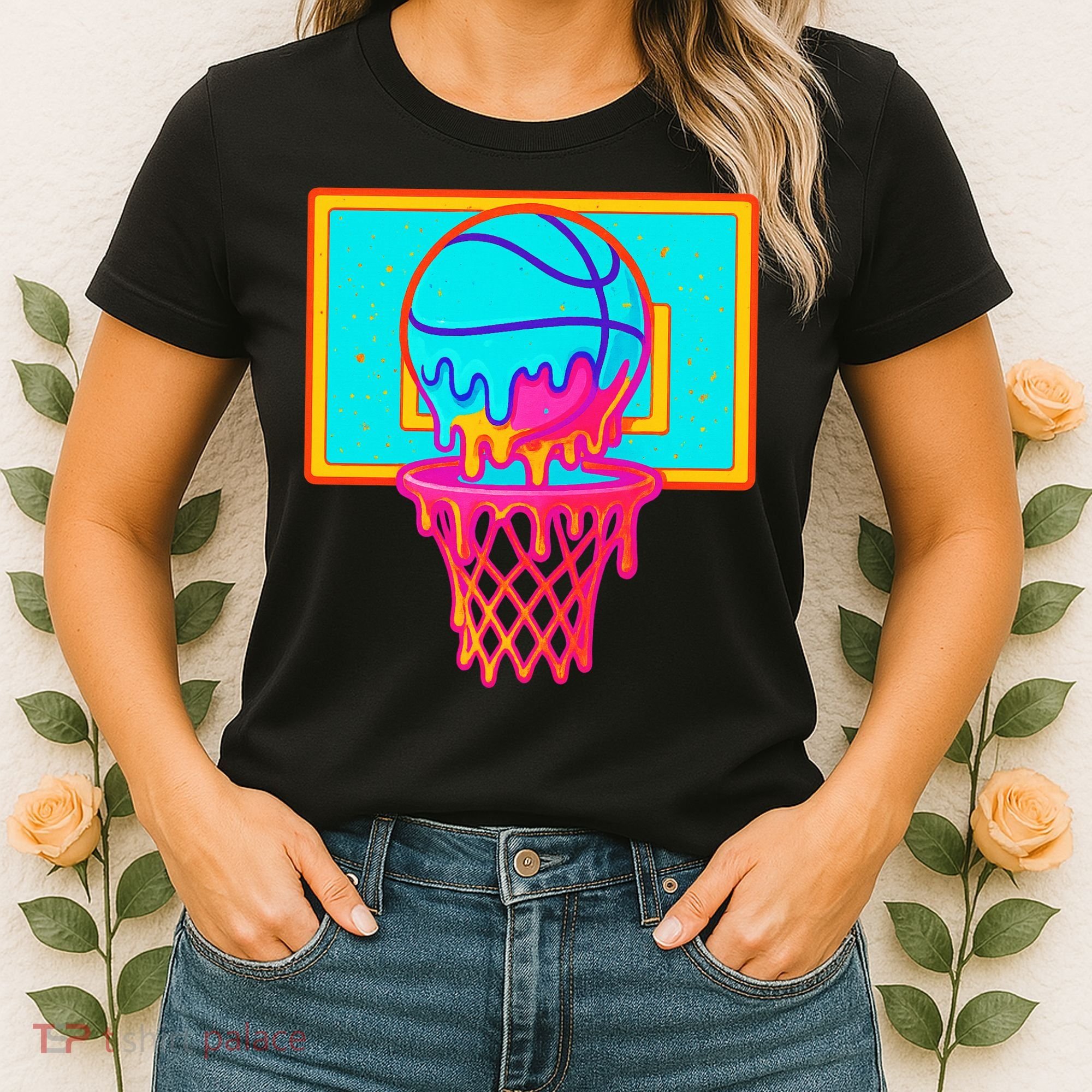 Basketball Ice Cream Drip Women's T-Shirt