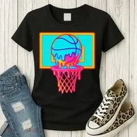 Basketball Ice Cream Drip Women's T-Shirt thumb 3