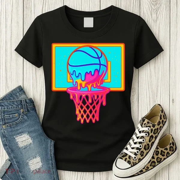Basketball Ice Cream Drip Women's T-Shirt
