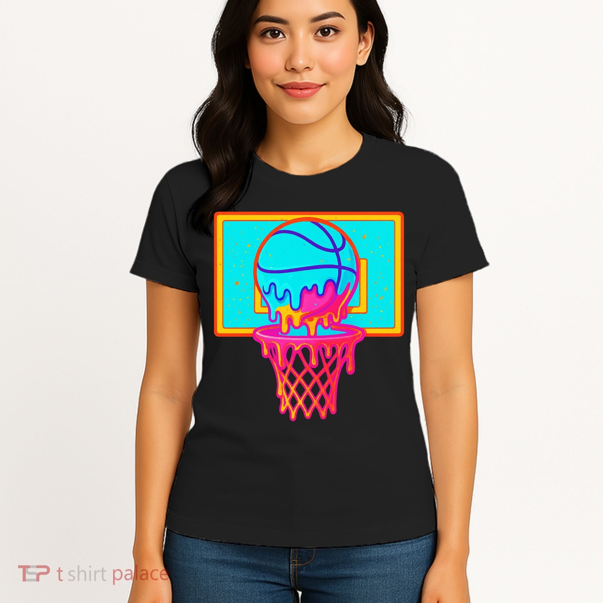 Basketball Ice Cream Drip Women's T-Shirt
