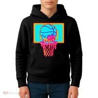 Basketball Ice Cream Drip Kids Hoodie thumb 4
