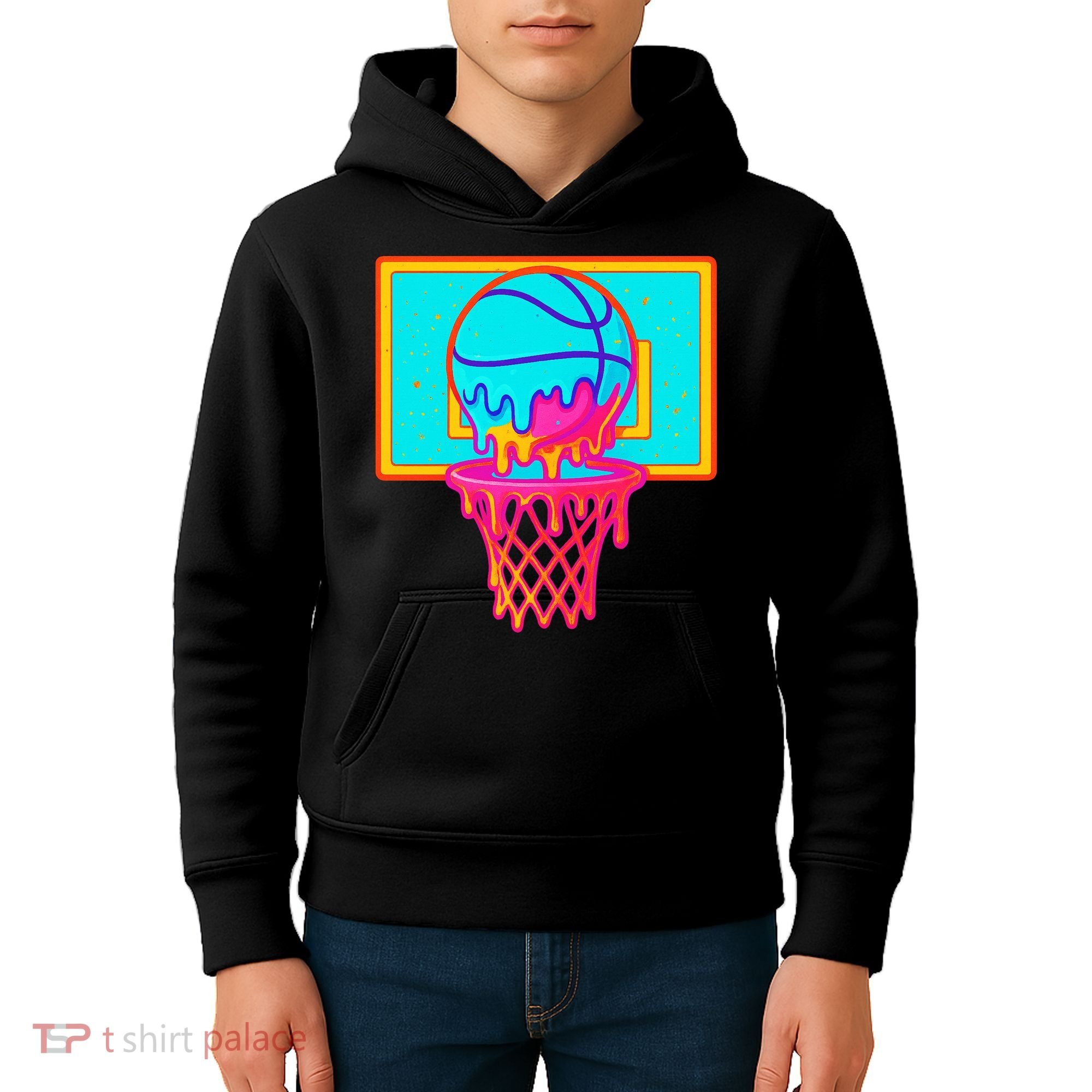 Basketball Ice Cream Drip Kids Hoodie