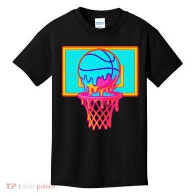 Basketball Ice Cream Drip Kids T-Shirt