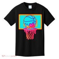 Basketball Ice Cream Drip Kids T-Shirt thumb 0