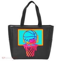 Basketball Ice Cream Drip Tote Bag thumb 0