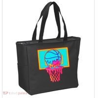 Basketball Ice Cream Drip Tote Bag thumb 2