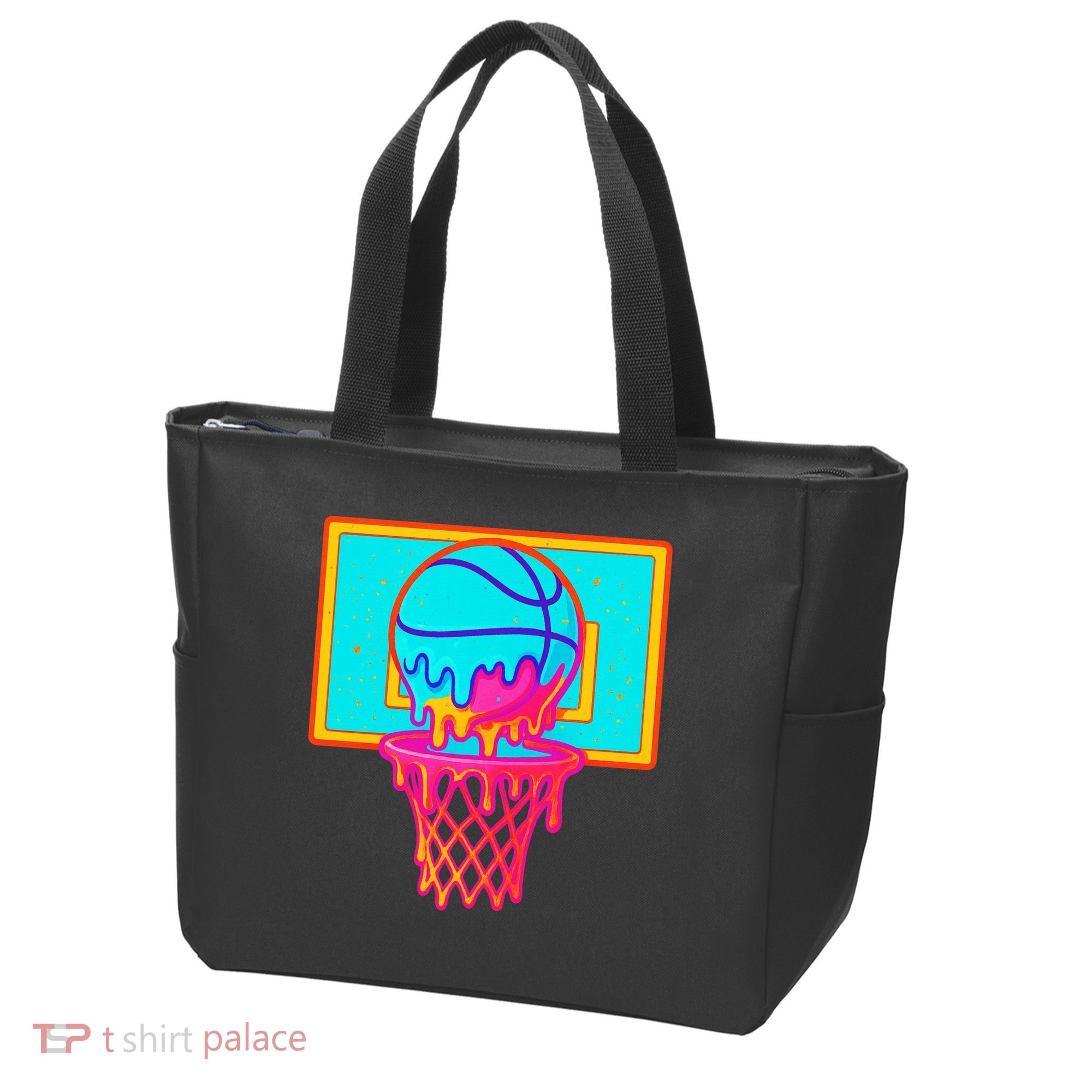 Basketball Ice Cream Drip Tote Bag