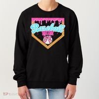 Baseball Ice Cream Drip Funny Sport Game Day Baseball Mom Women's Sweatshirt thumb 0