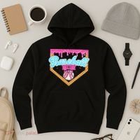 Baseball Ice Cream Drip Funny Sport Game Day Baseball Mom Hoodie thumb 3
