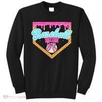Baseball Ice Cream Drip Funny Sport Game Day Baseball Mom Sweatshirt thumb 0