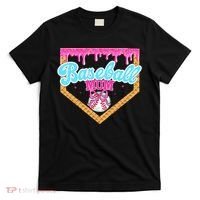 Baseball Ice Cream Drip Funny Sport Game Day Baseball Mom T-Shirt thumb 0