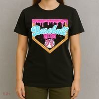 Baseball Ice Cream Drip Funny Sport Game Day Baseball Mom T-Shirt thumb 4