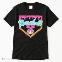 Baseball Ice Cream Drip Funny Sport Game Day Baseball Mom Tall T-Shirt thumb 0