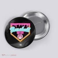 Baseball Ice Cream Drip Funny Sport Game Day Baseball Mom Button thumb 0