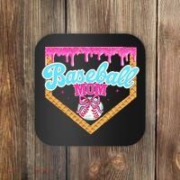 Baseball Ice Cream Drip Funny Sport Game Day Baseball Mom Coaster thumb 0