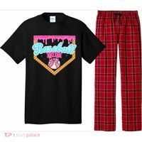 Baseball Ice Cream Drip Funny Sport Game Day Baseball Mom Pajama Set thumb 0