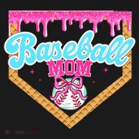 Baseball Ice Cream Drip Funny Sport Game Day Baseball Mom Women's Hoodie thumb 2