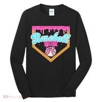 Baseball Ice Cream Drip Funny Sport Game Day Baseball Mom Tall Long Sleeve Shirt thumb 0
