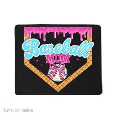 Baseball Ice Cream Drip Funny Sport Game Day Baseball Mom Mousepad
