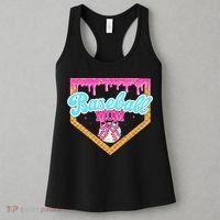 Baseball Ice Cream Drip Funny Sport Game Day Baseball Mom Women's Tank Top thumb 3