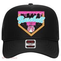 Baseball Ice Cream Drip Funny Sport Game Day Baseball Mom Hat thumb 0