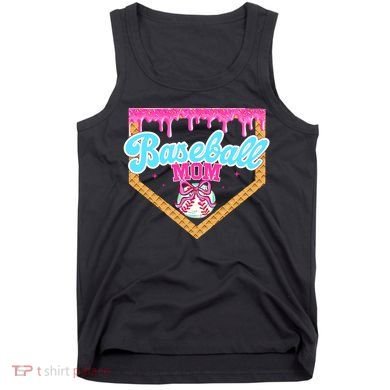 Baseball Ice Cream Drip Funny Sport Game Day Baseball Mom Tank Top