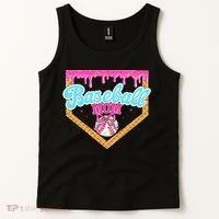 Baseball Ice Cream Drip Funny Sport Game Day Baseball Mom Tank Top thumb 2