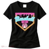 Baseball Ice Cream Drip Funny Sport Game Day Baseball Mom Women's T-Shirt thumb 0