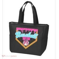 Baseball Ice Cream Drip Funny Sport Game Day Baseball Mom Tote Bag thumb 3