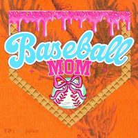 Baseball Ice Cream Drip Funny Sport Game Day Baseball Mom Kati Licensed 12" Camo Cuffed Beanie thumb 2