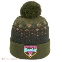 Baseball Ice Cream Drip Funny Sport Game Day Baseball Mom The Baniff Cuffed Pom Beanie thumb 0