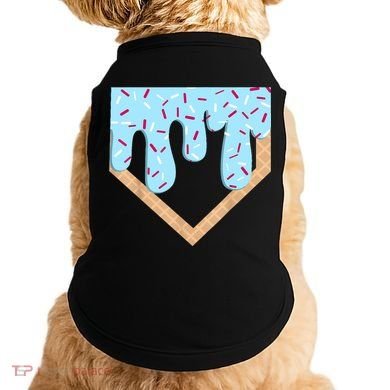 Baseball Ice Cream Dripping Baseball Home Plate Drip  Doggie Tank