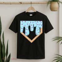 Baseball Ice Cream Dripping Baseball Home Plate Drip  T-Shirt thumb 2