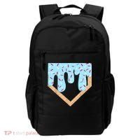 Baseball Ice Cream Dripping Baseball Home Plate Drip  Backpack thumb 0