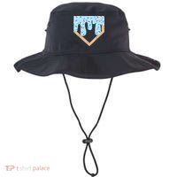 Baseball Ice Cream Dripping Baseball Home Plate Drip  Bucket Hat thumb 0