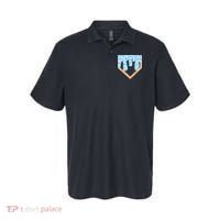 Baseball Ice Cream Dripping Baseball Home Plate Drip  Polo thumb 0