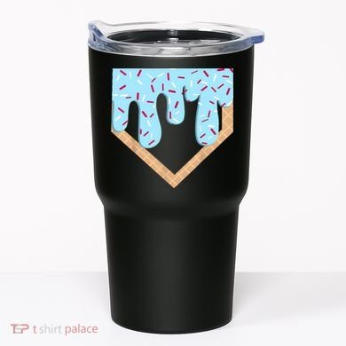 Baseball Ice Cream Dripping Baseball Home Plate Drip  Tumbler