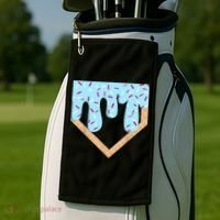 Baseball Ice Cream Dripping Baseball Home Plate Drip  Golf Towel thumb 2