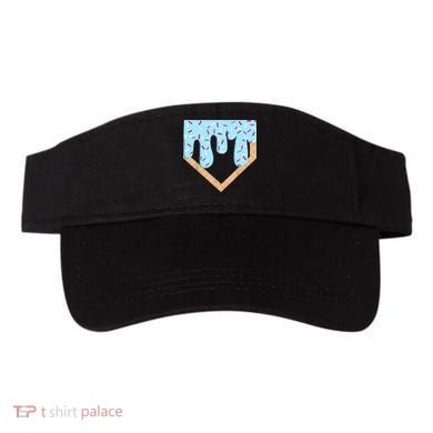 Baseball Ice Cream Dripping Baseball Home Plate Drip  Visor