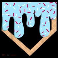 Baseball Ice Cream Dripping Baseball Home Plate Drip  Women's T-Shirt thumb 6