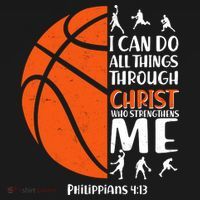 Basketball I Can Do All Things Through Christ Who Strengthens Me Philippian 4:13 Ornament thumb 1